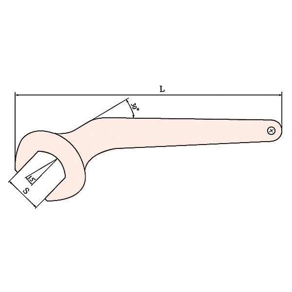 CLÉ À FOURCHE À RALLONGE 24 MM ANTIDÉFLAGRANTE Cu-Be.